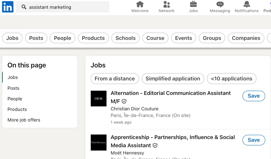 indeed vs LinkedIn - Cruscotto di LinkedIn