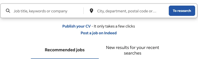 indeed vs LinkedIn - indeed dashboard