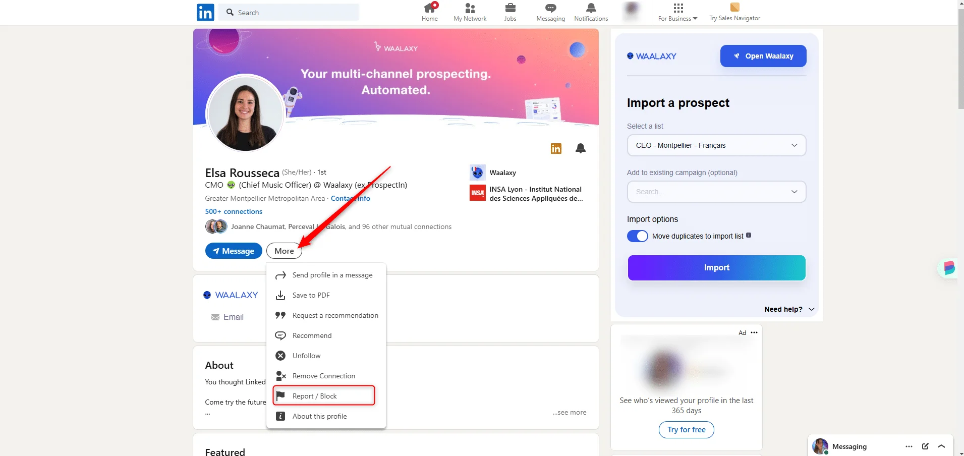 Report a fake LinkedIn account