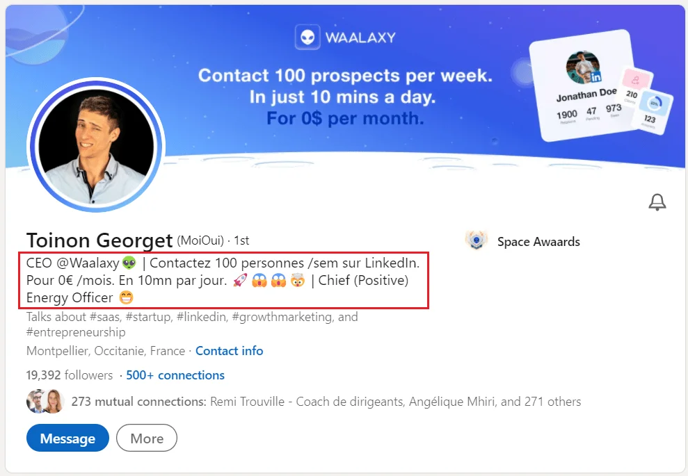 titre accrocheur pour devenir célèbre sur LinkedIn