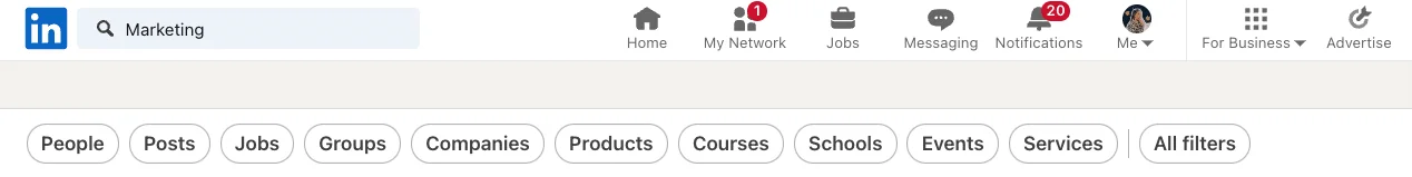 LinkedIn search
