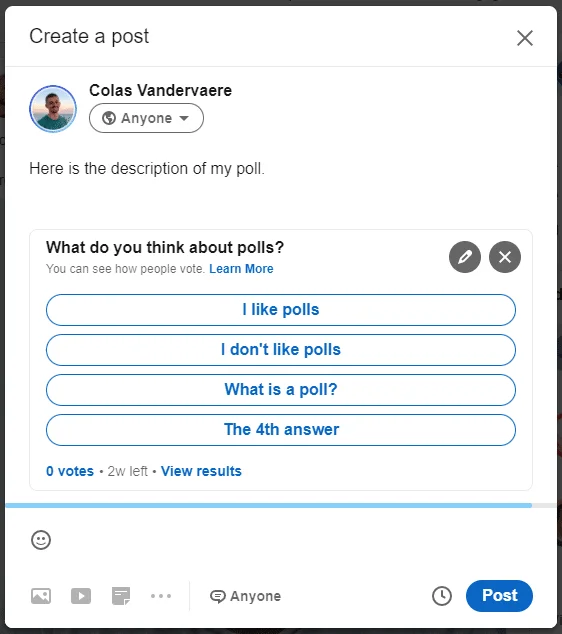 Fill in the description of your poll