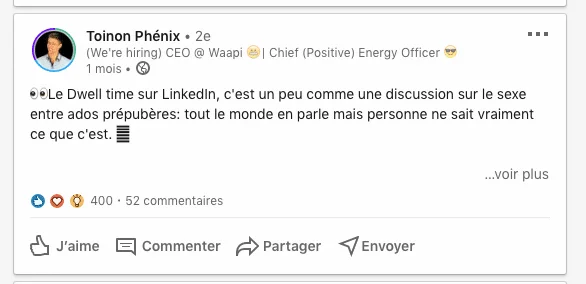 post linkedin exemple