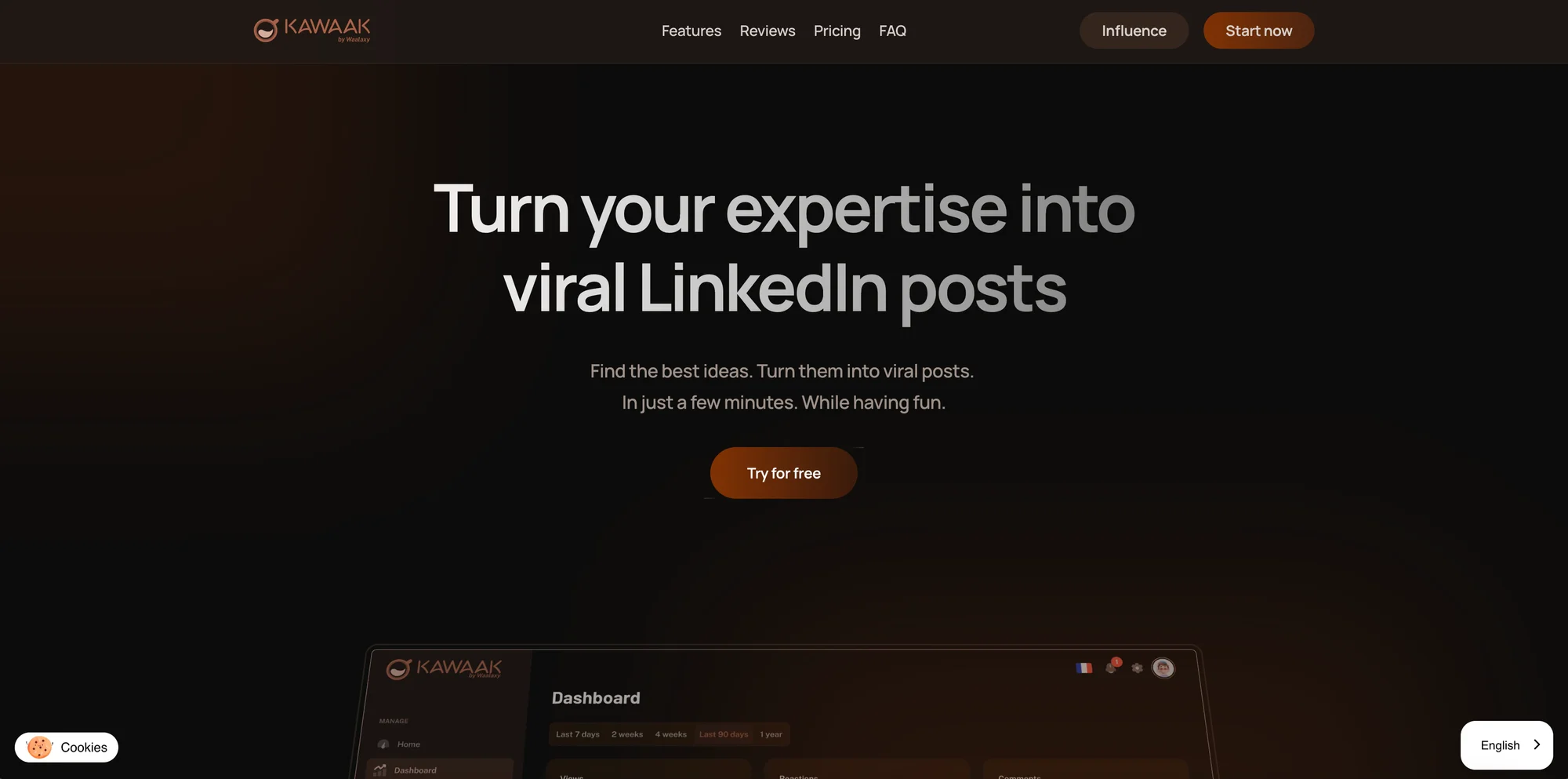 Kawaak LinkedIn post generator