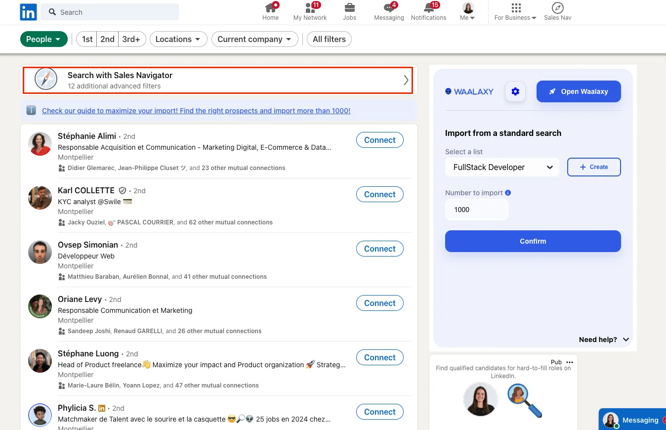 LinkedIn para a equipa de vendas