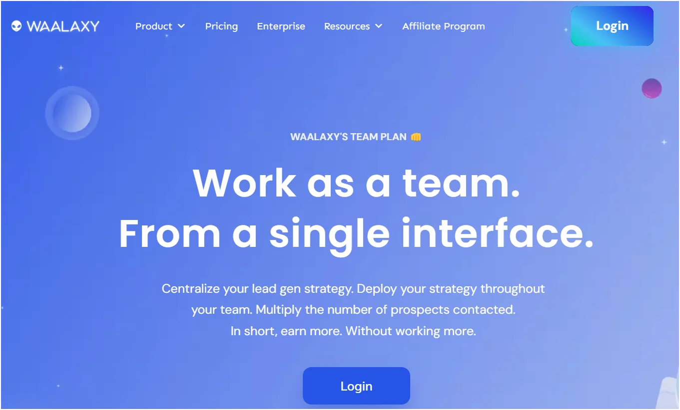 Il miglior CRM per i team di vendita Waalaxy