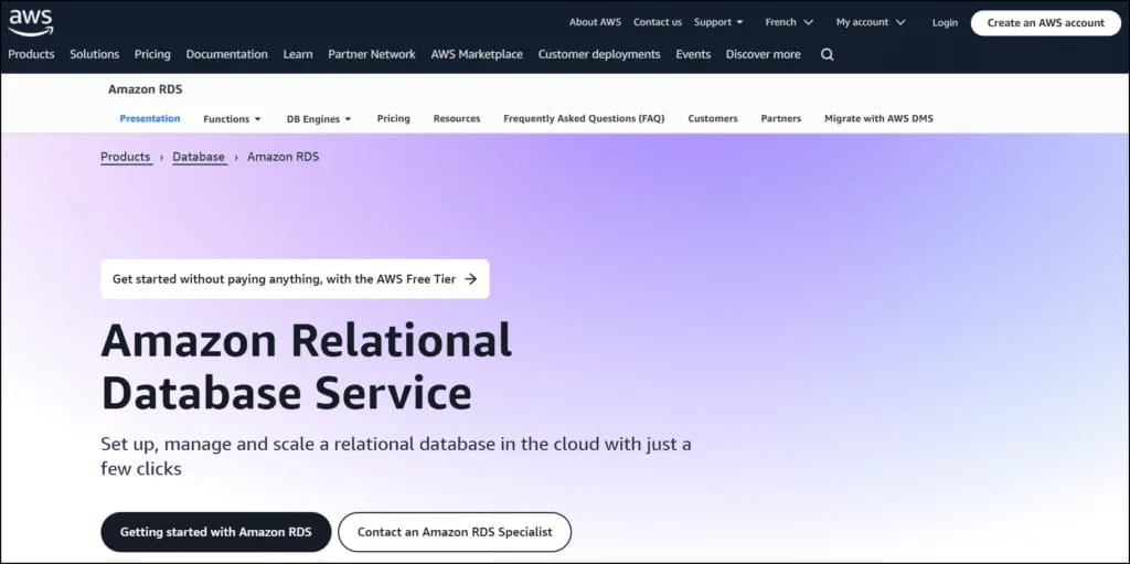 Serviço de base de dados relacional da Amazon (RDS)