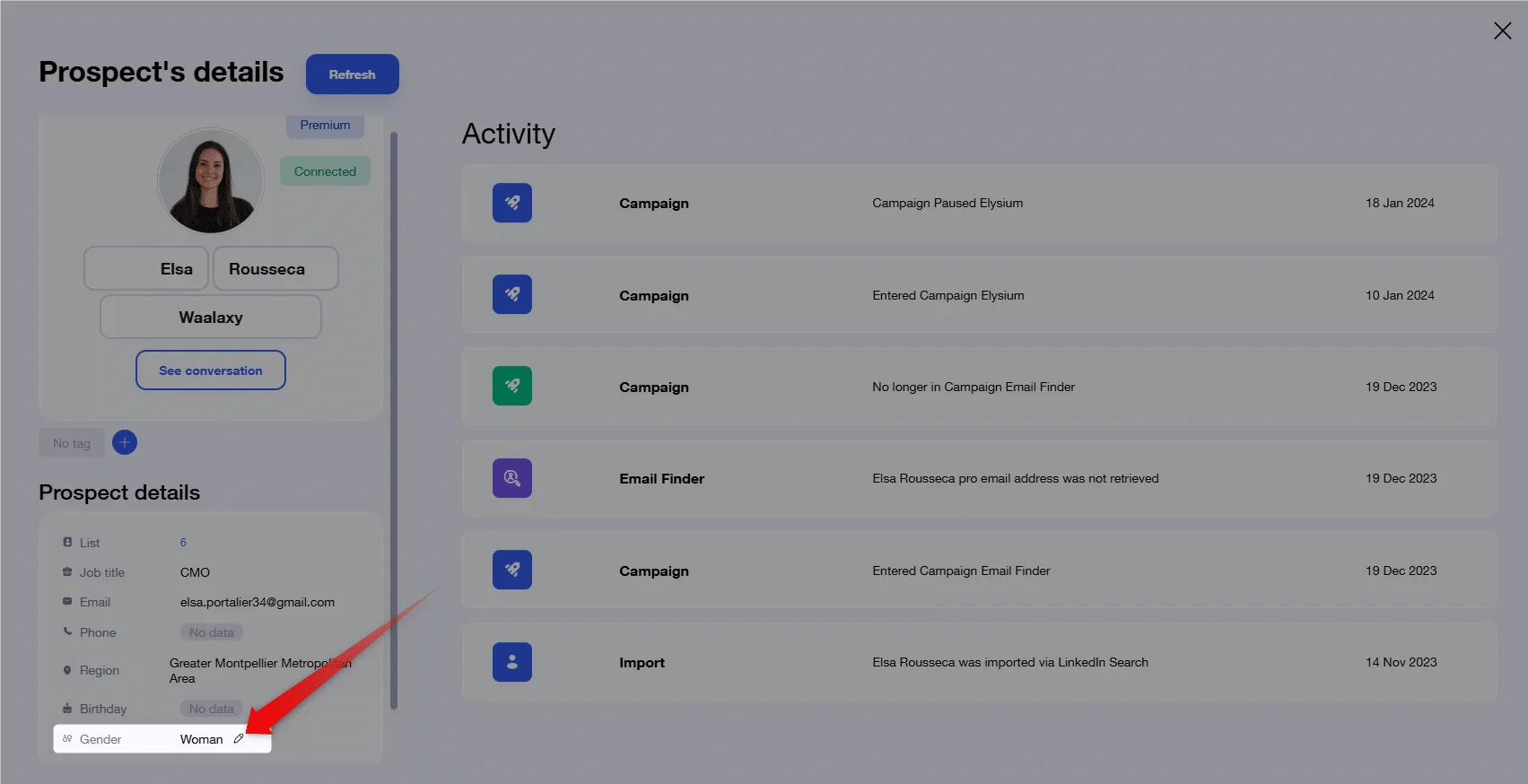 Modify data manually