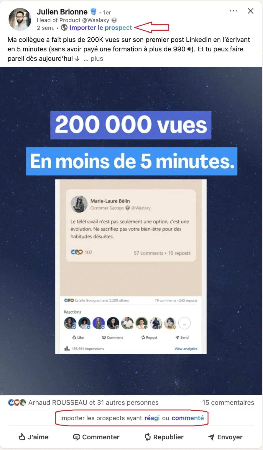 de mensen die je LinkedIn posts leuk vinden