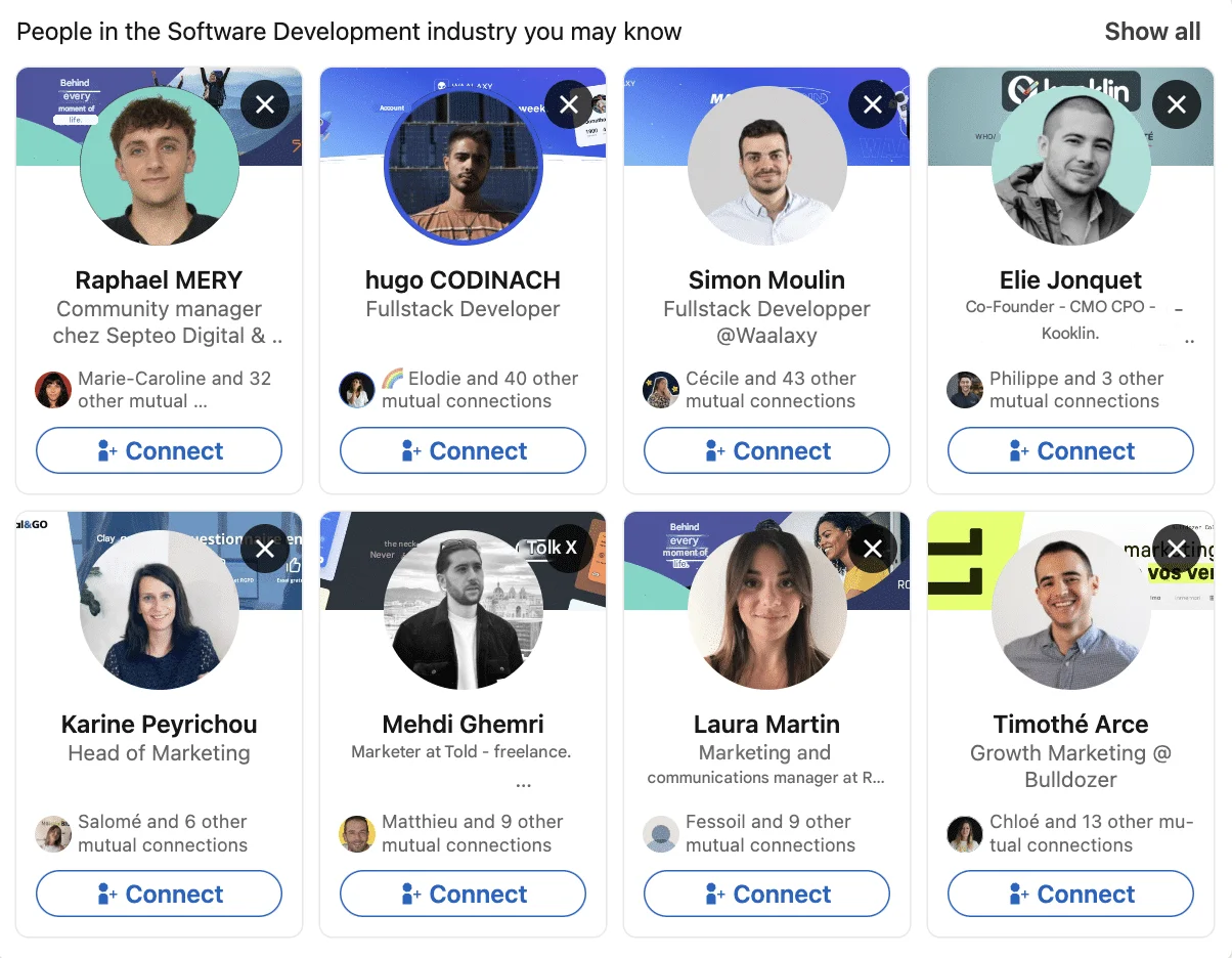 LinkedIn content strategie en het versturen van connectieverzoeken.