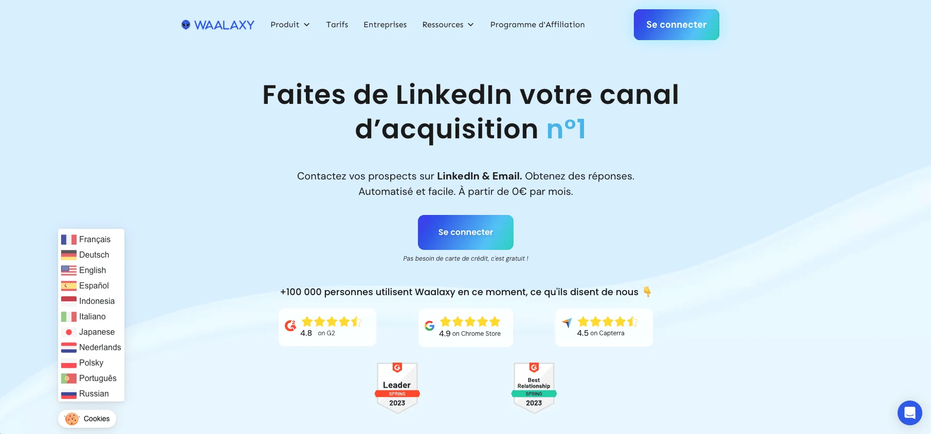 Waalaxy pour générer des leads sur LinkedIn